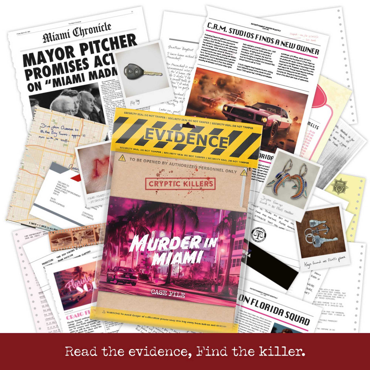 Cryptic Killers Murder in Miami UK Board Game by LA Brands 6