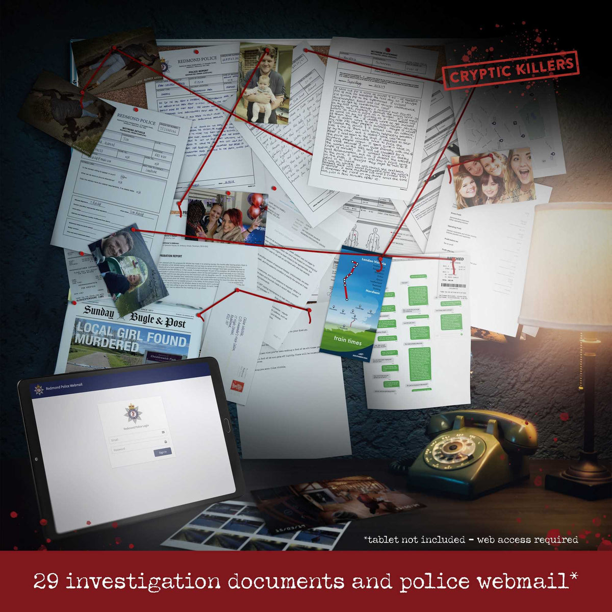 Cryptic Killers Murder of a Millionaire UK Board Game by LA Brands 3
