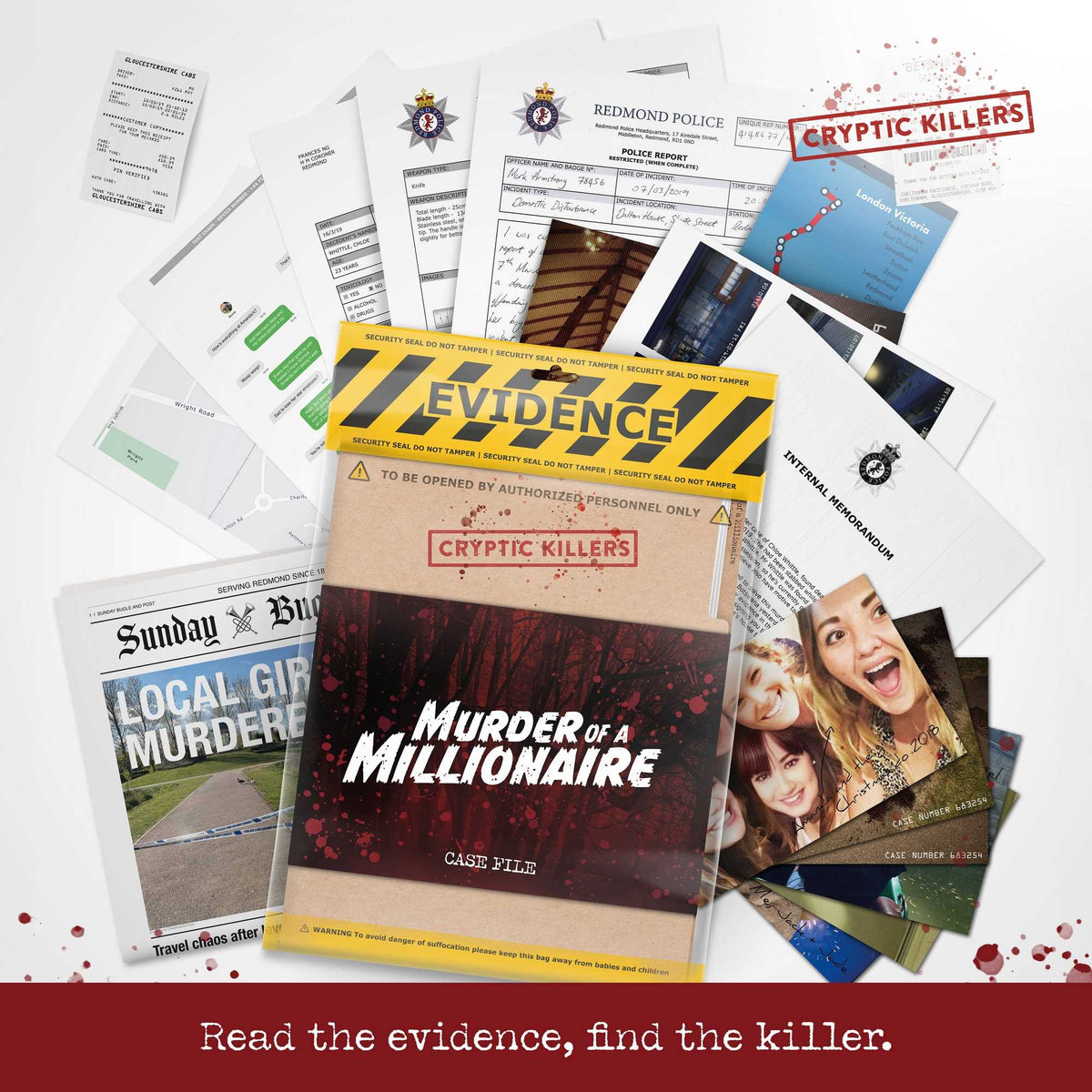 Cryptic Killers Murder of a Millionaire UK Board Game by LA Brands 6