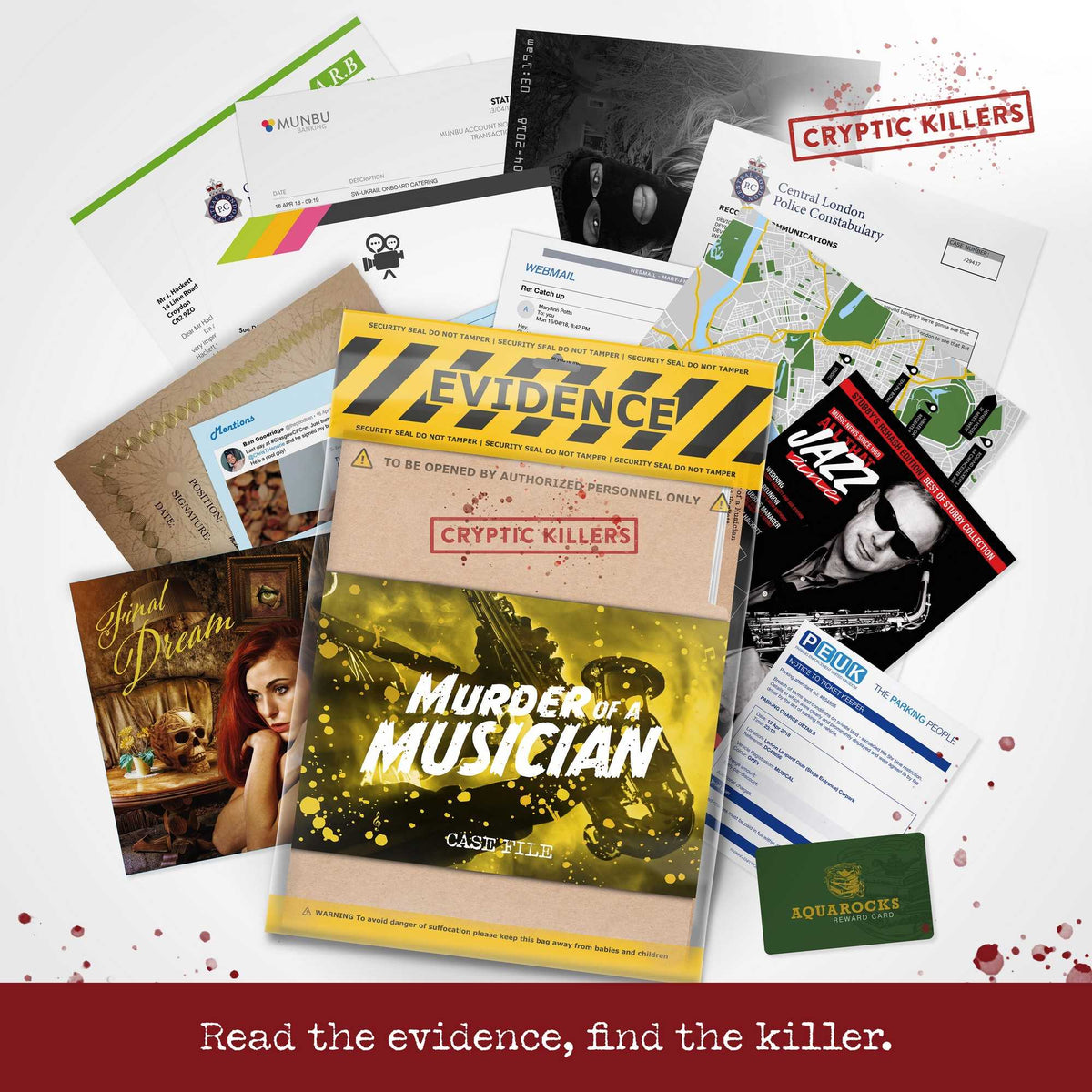 Cryptic Killers Murder of a Musician UK Board Game by LA Brands 6