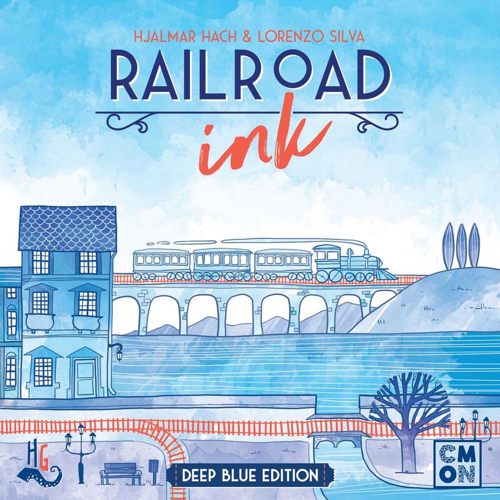 Railroad Ink Deep Blue Edition Board Game by Horrible Games 1