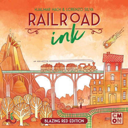 Railroad Ink Blazing Red Edition Board Game by Horrible Games 1