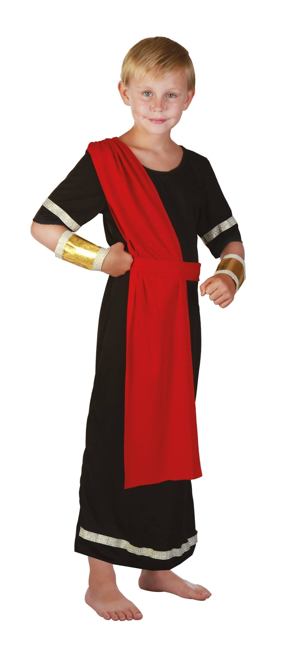 Caesar Black Toga Childrens Roman Costume_1