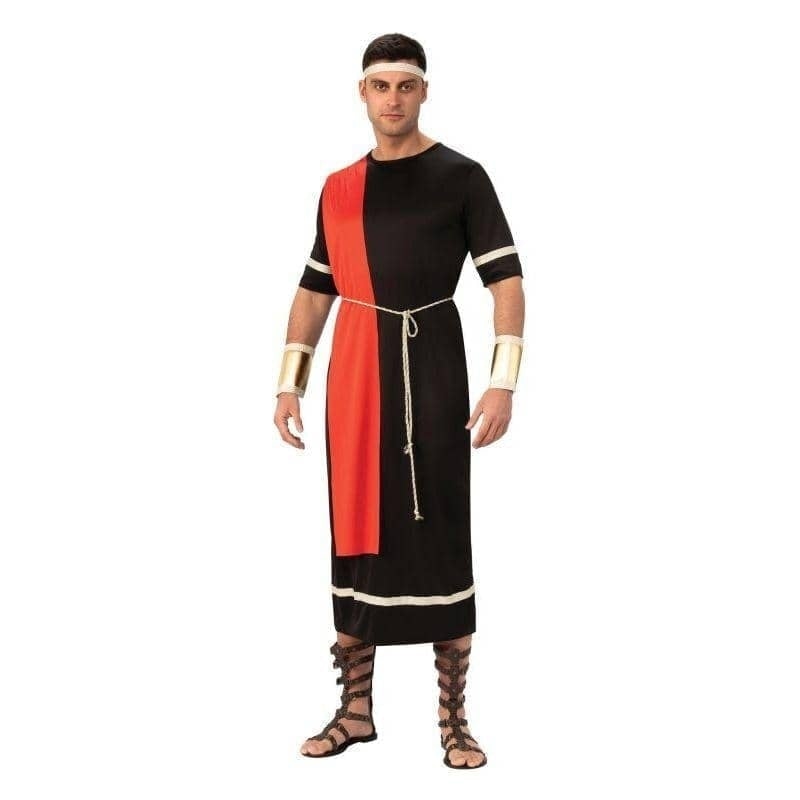 Caesar Costume Mens Black Roman Toga_1