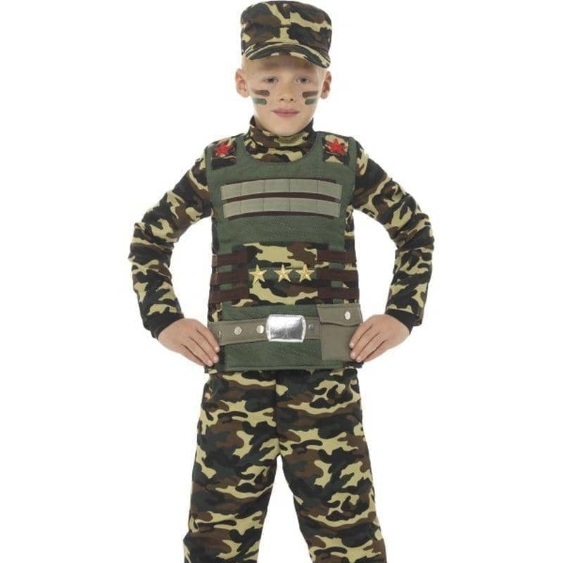 Camouflage Military Boy Costume Child Green_1