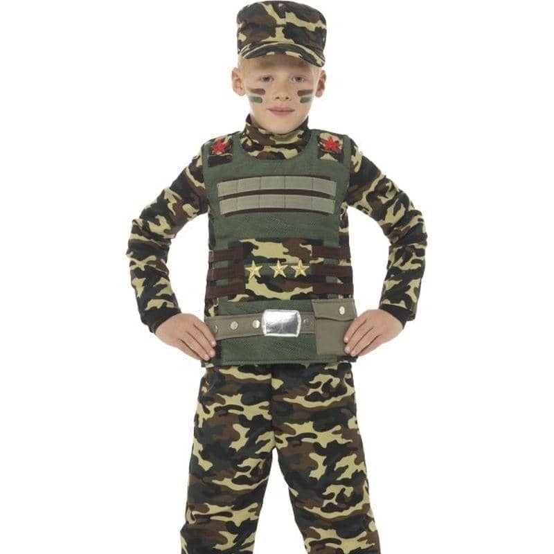 Camouflage Military Boy Costume Child Green 1