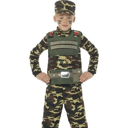 Camouflage Military Boy Costume Child Green 1
