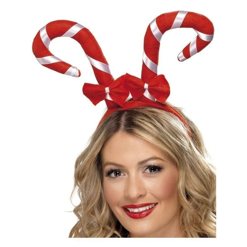 Size Chart Candy Cane Headband Adult Red Whte