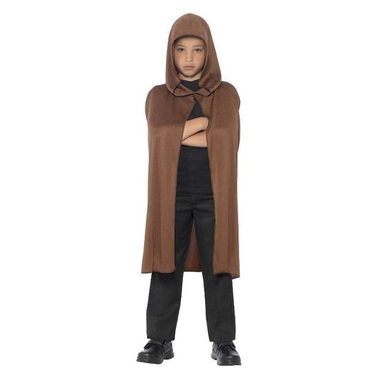 Hooded Brown Cape Kids Costume 2