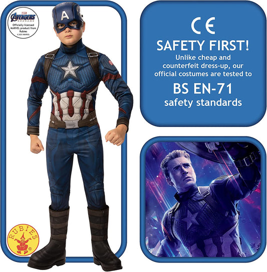 Captain America Costume Boys Deluxe Avengers Endgame 2