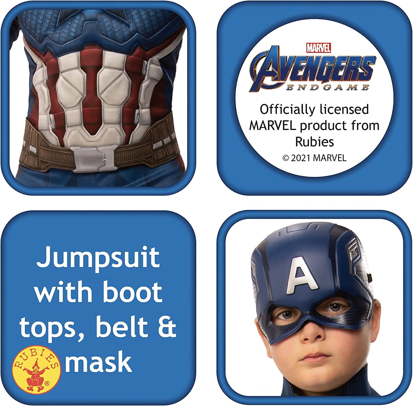 Captain America Costume Boys Deluxe Avengers Endgame 3