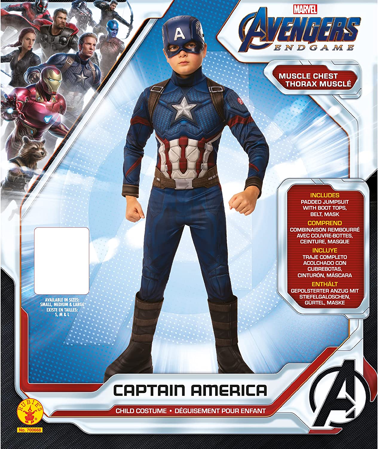Captain America Costume Boys Deluxe Avengers Endgame 4