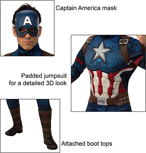Captain America Mens Costume Deluxe Avengers Endgame 2