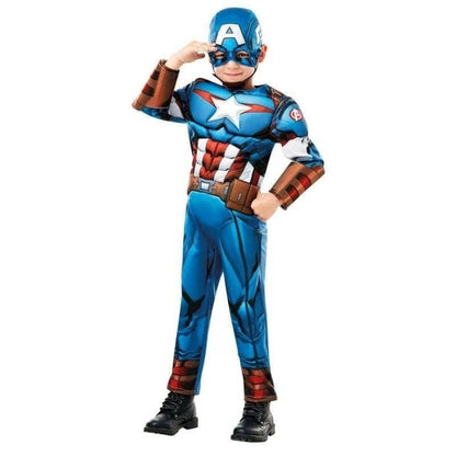 Captain America The First Avenger Deluxe Boys Padded Muscle Suit Costume 1