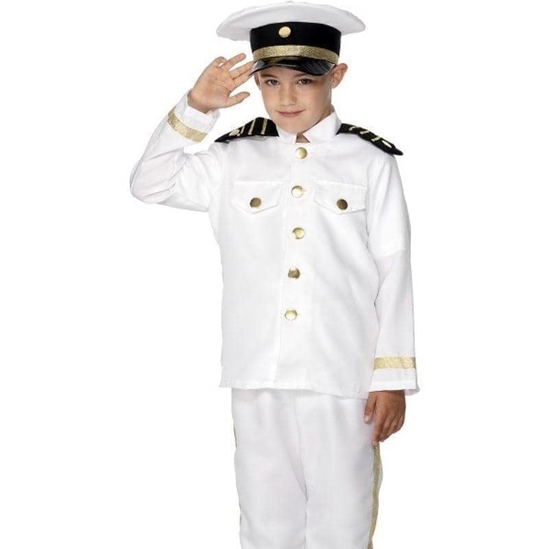Captain Costume Child Kids White_1