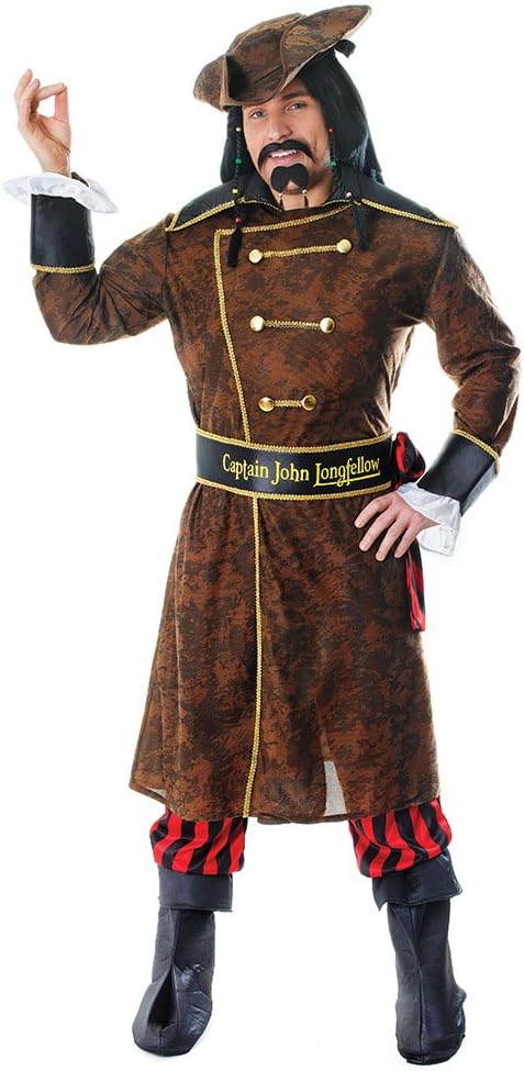 Captain John Longfellow Adult Pirate Costume 2