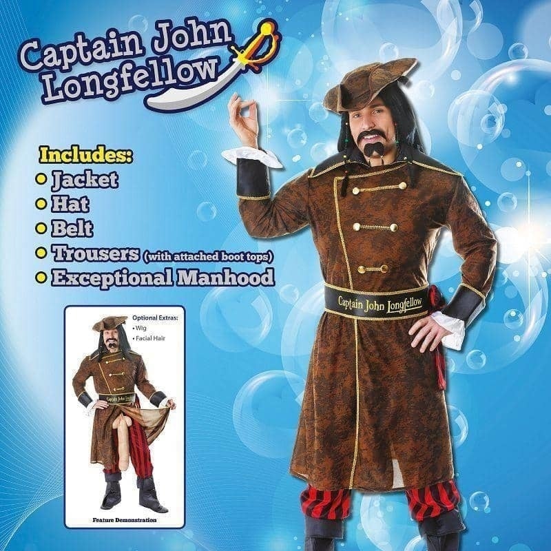 Captain John Longfellow Adult Pirate Costume 5