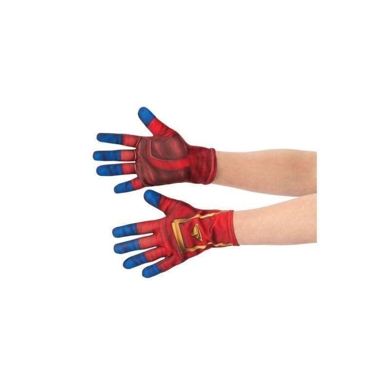 Captain Marvel Childs Costume Accessory Gloves Red Blue_1