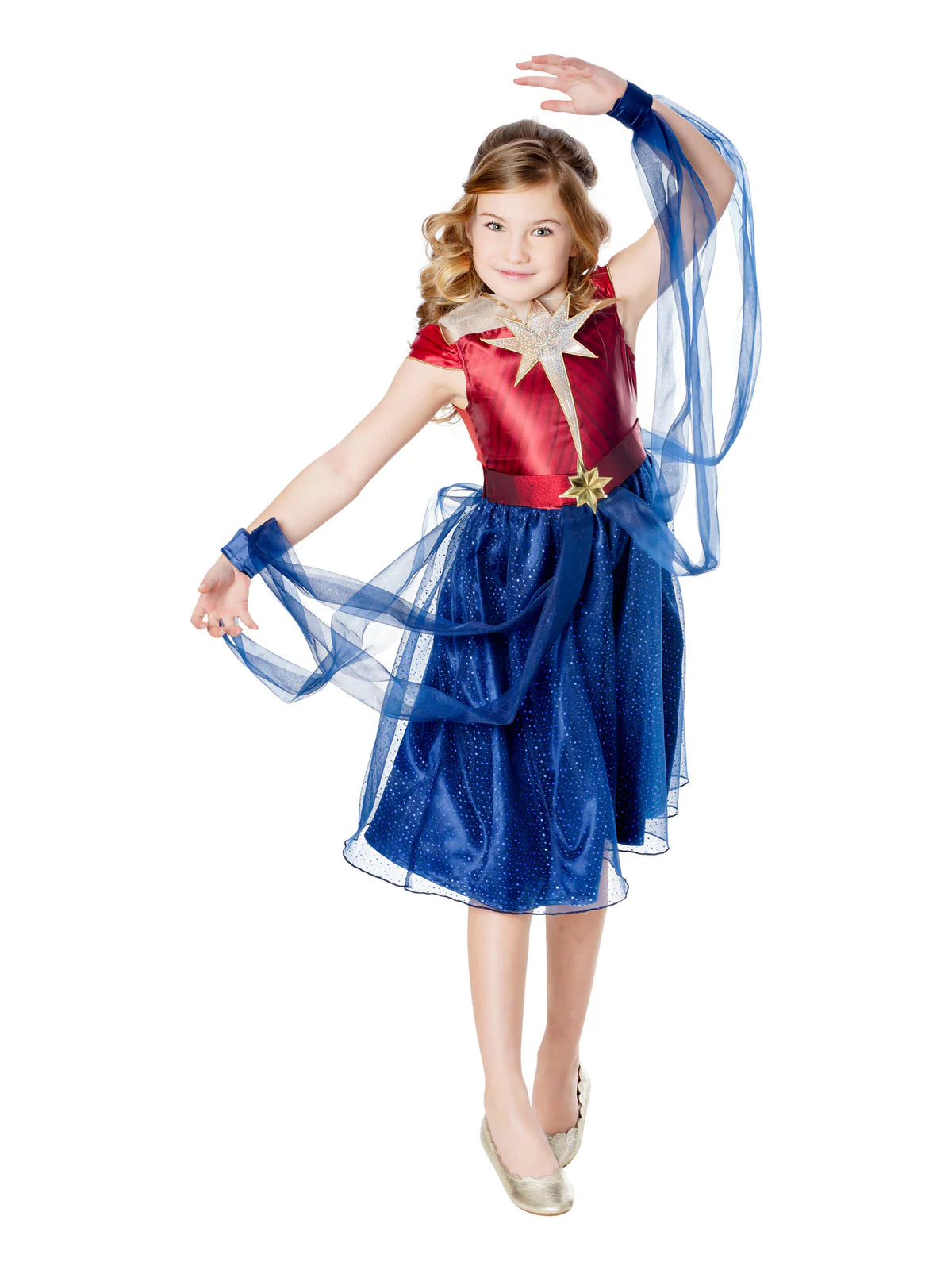 Captain Marvel Girls Dress Costume 1