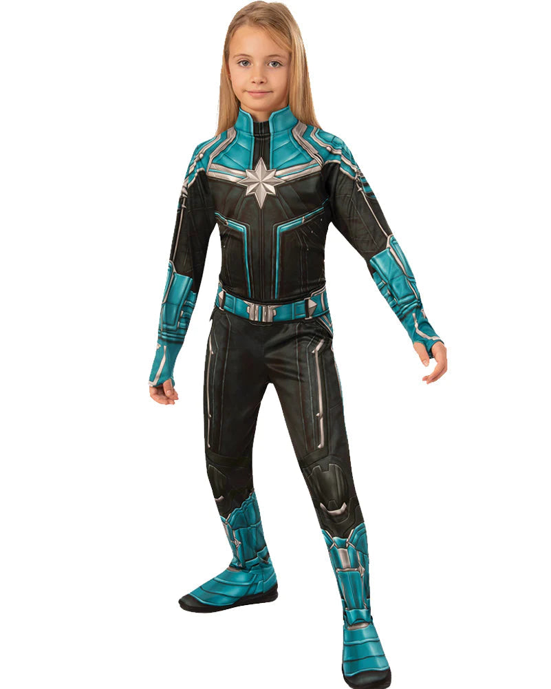 Captain Marvel Girls Kree Suit Costume Superhero 2