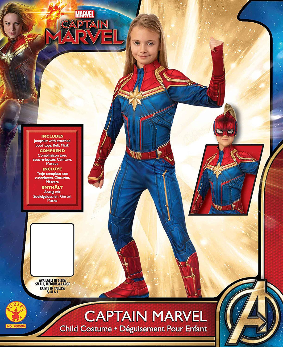 Captain Marvel Hero Costume Suit 4