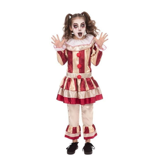 Carnival Clown Girl Costume Top and Trousers 1