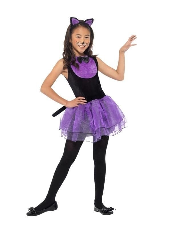 Cat Costume Child Black Purple_1