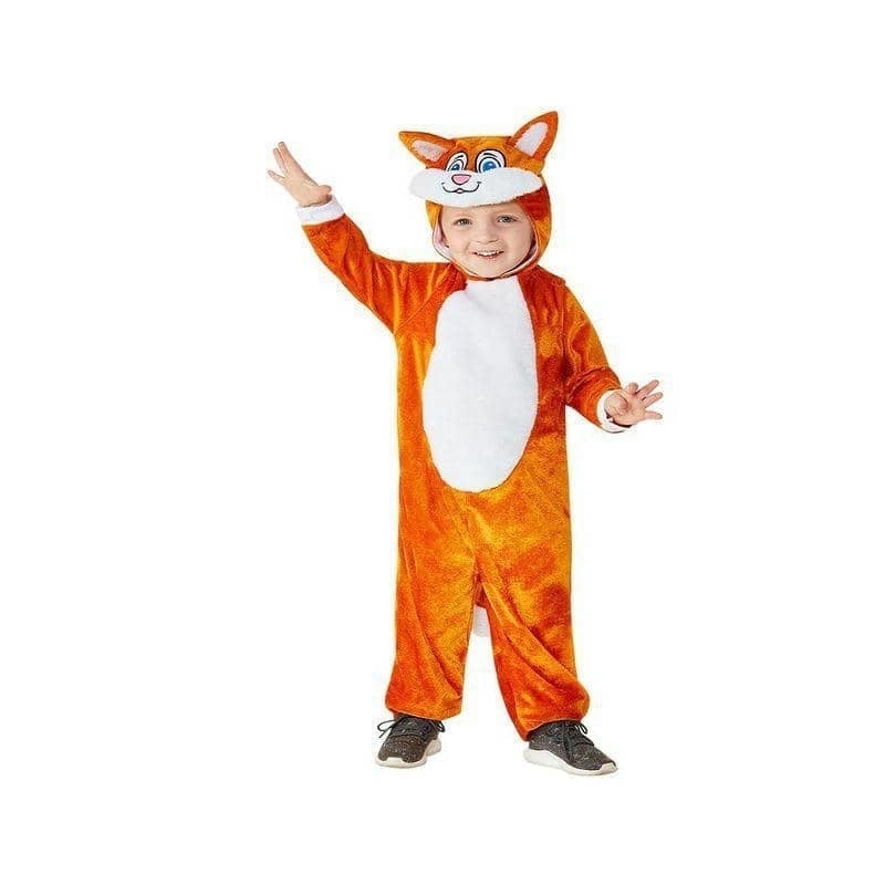 Cat Costume Toddler Orange Jumpsuit 1