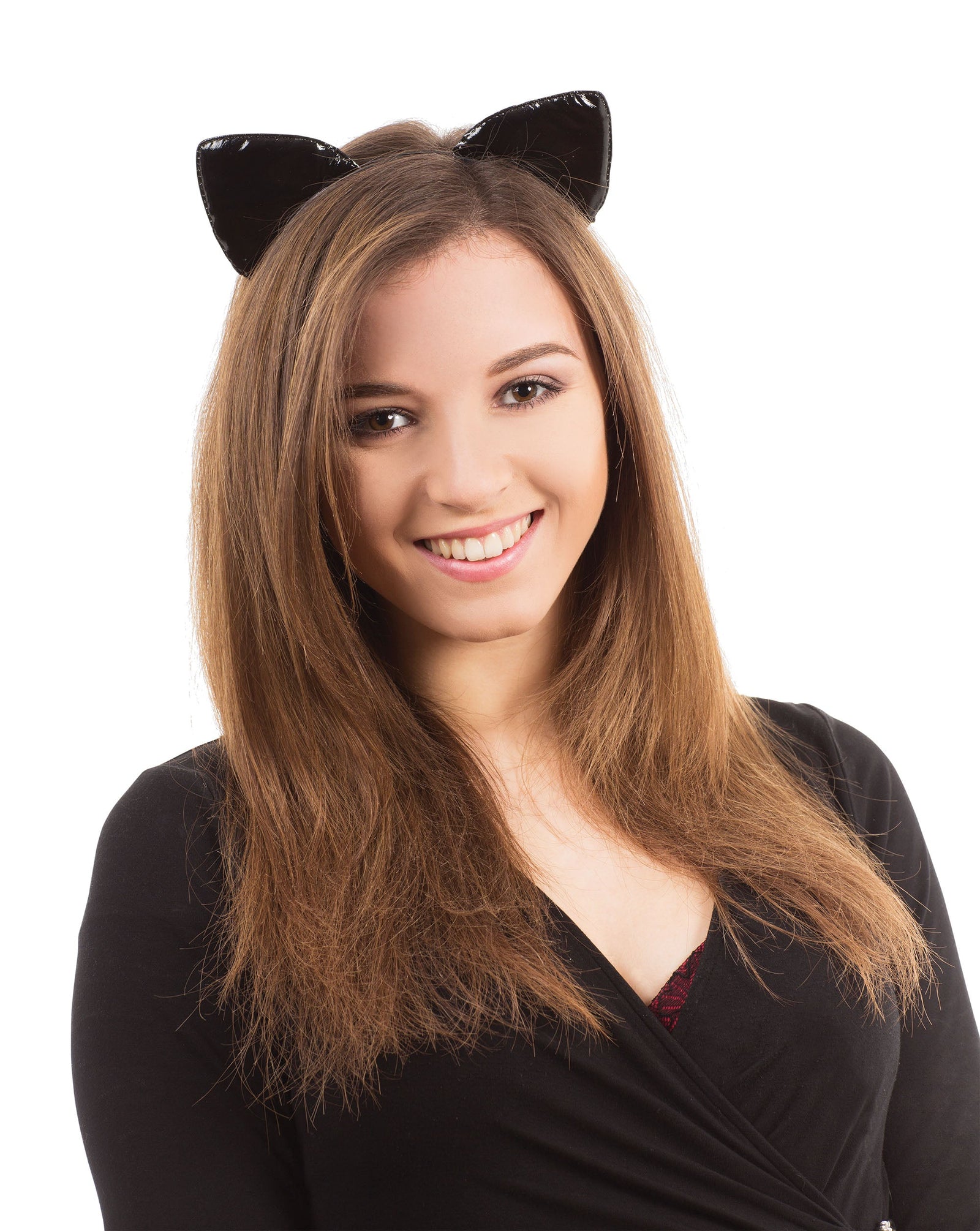Cat Ears on Band Shiny Black Disguise 1