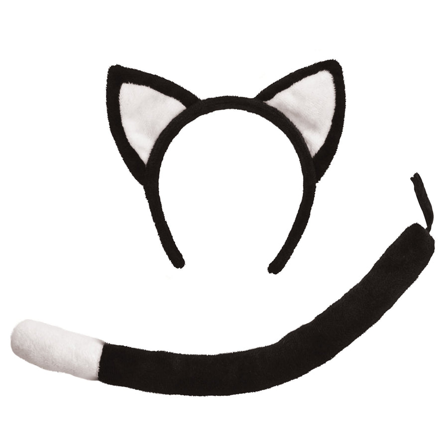 Cat Set Black Ears with Tail Instant Costume Kit_1