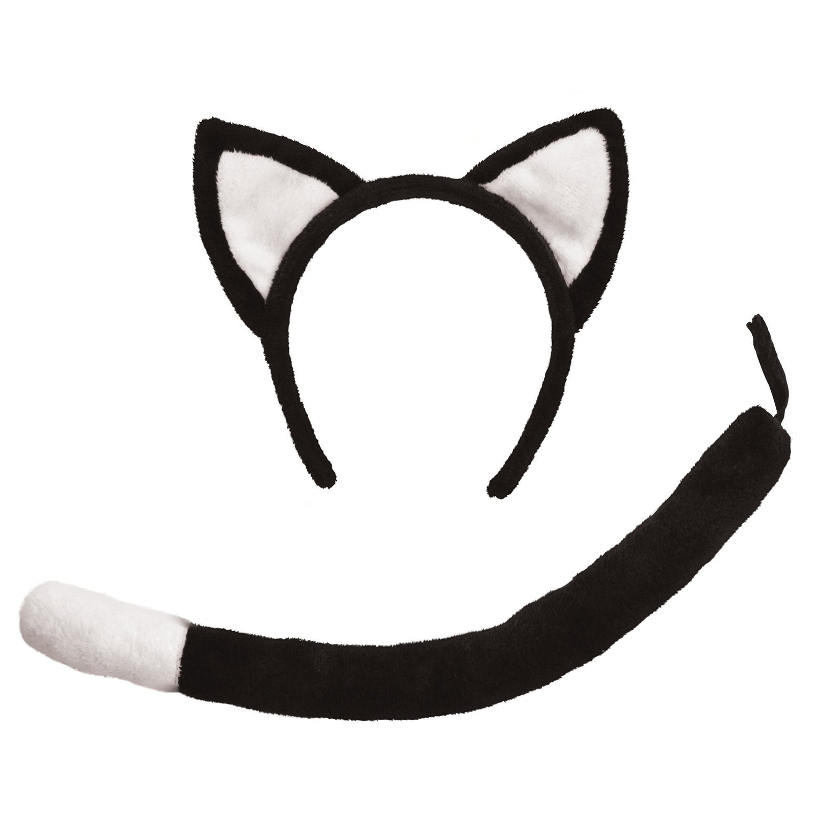 Cat Set Black Ears with Tail Instant Costume Kit 1