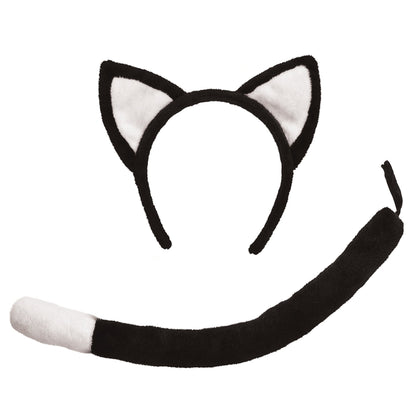 Cat Set Black Ears with Tail Instant Costume Kit 1