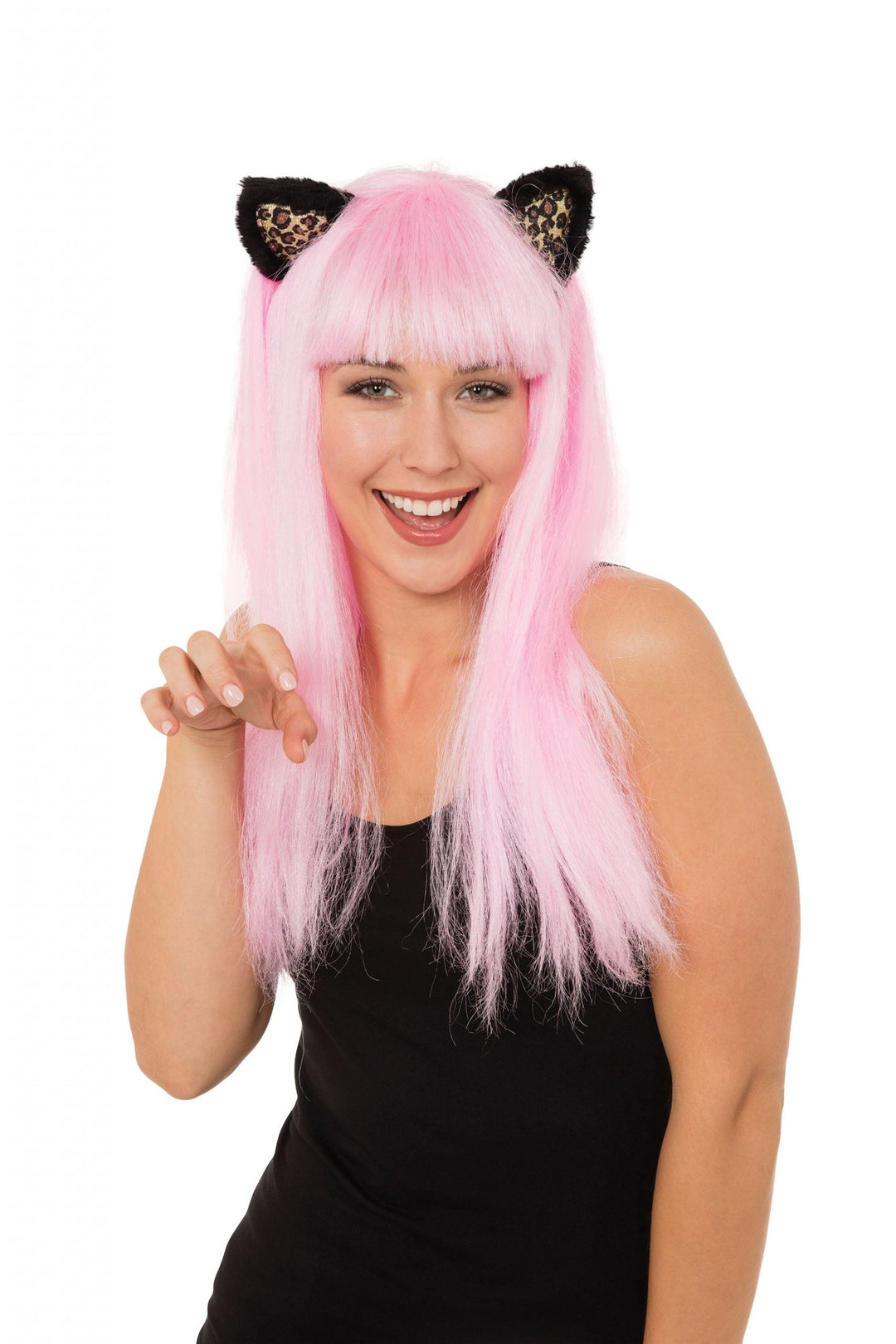 Cat Wig With Ears Pink Wigs Female_1