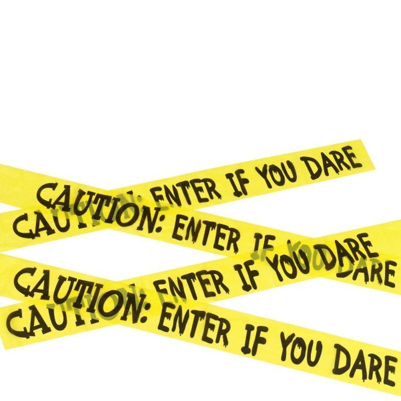 Caution Tape 6m Enter If You Dare Yellow Black 1