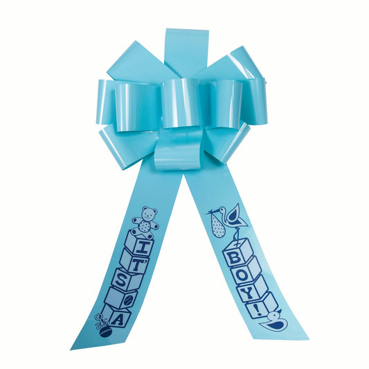Celebration Door Bow Its A Boy Blue Decoration 1
