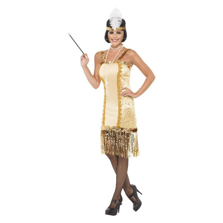 Charleston Flapper Costume Gold Adult_1