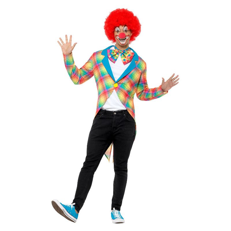 Checked Clown Tailcoat Multi-Coloured Adult 1