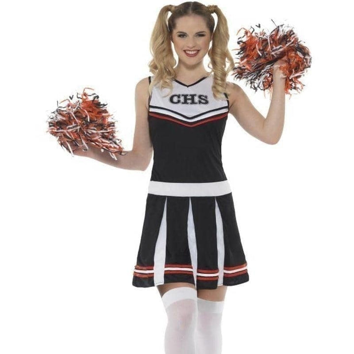 Cheerleader Costume Adult Black_1