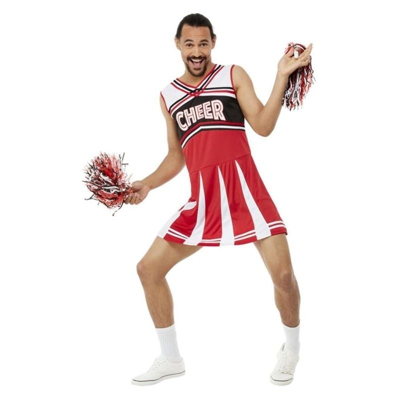 Cheerleader Give Me A.. Costume Adult Red White Dress_1