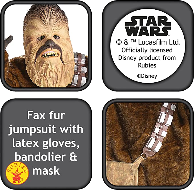 Chewbacca Costume Childs Classic Star Wars Deluxe Wookie_3