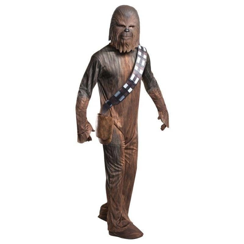 Chewbacca Costume Mens Wookie Star Wars Jumpsuit Mask Bag 1
