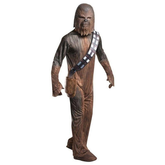 Chewbacca Costume Mens Wookie Star Wars Jumpsuit Mask Bag 1