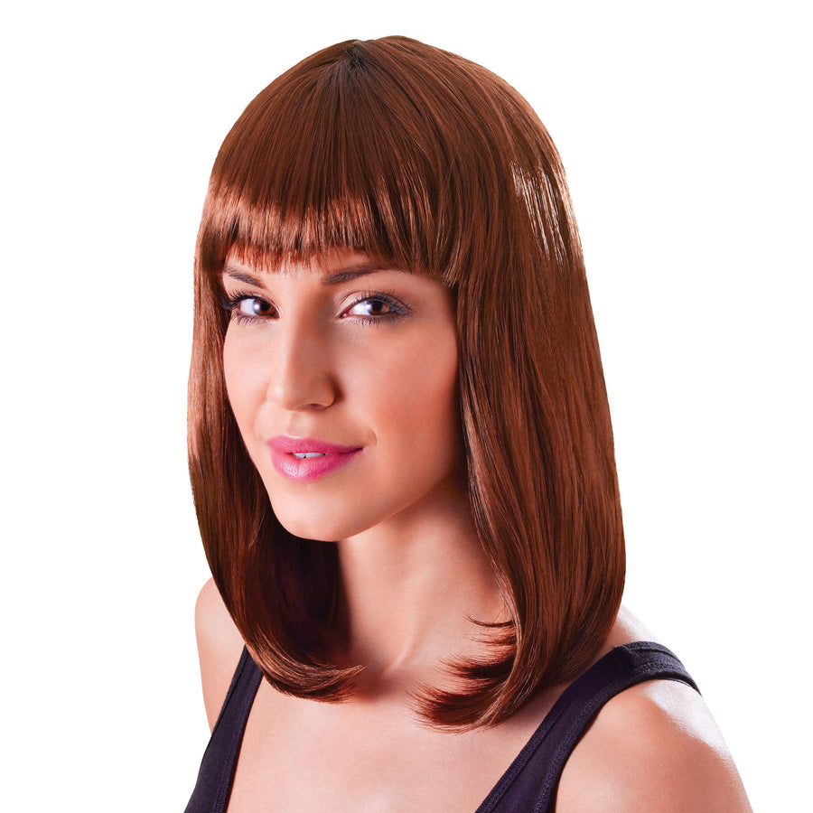 Womens Chic Doll Brown Wigs Female Halloween Costume_1 BW853