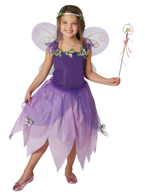 Childrens Purple Magical Woodland Fairy Pixie Costume 1