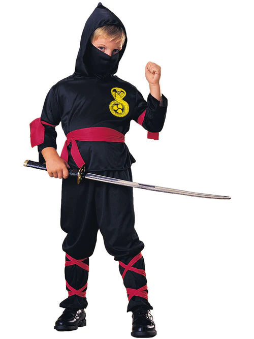 Childs Black Ninja Costume 2
