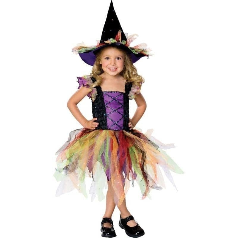 Childs Glitter Witch Costume Tutu Dress Hat 1