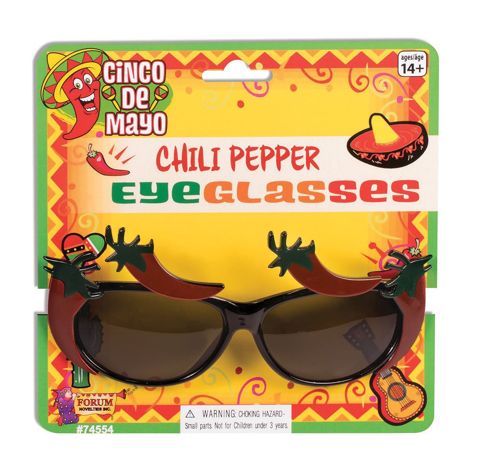 Chilli Pepper Eyeglasses Costume Accessories Unisex 1