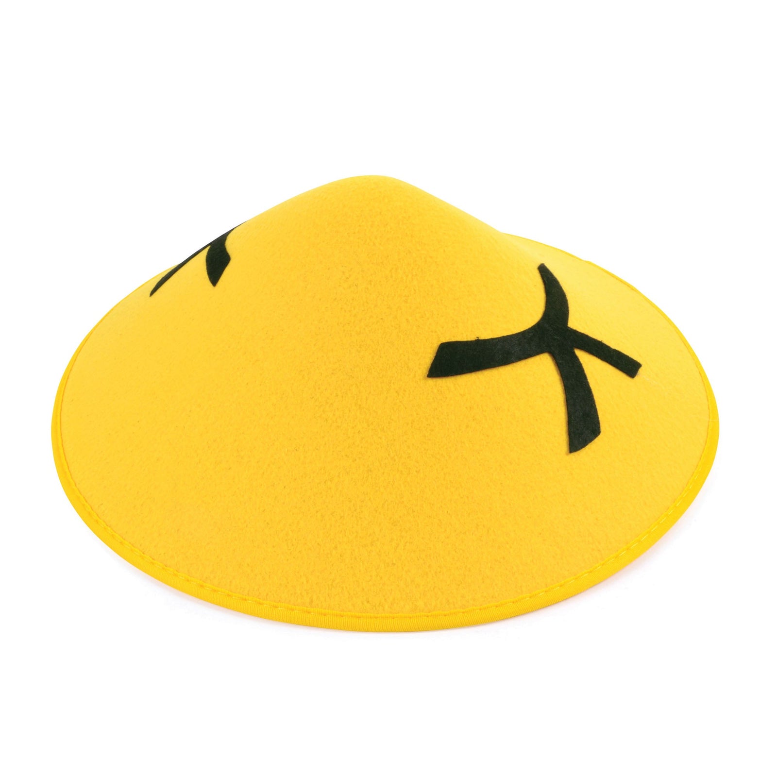 Chinese Coolie Felt Yellow with Black Trim 1