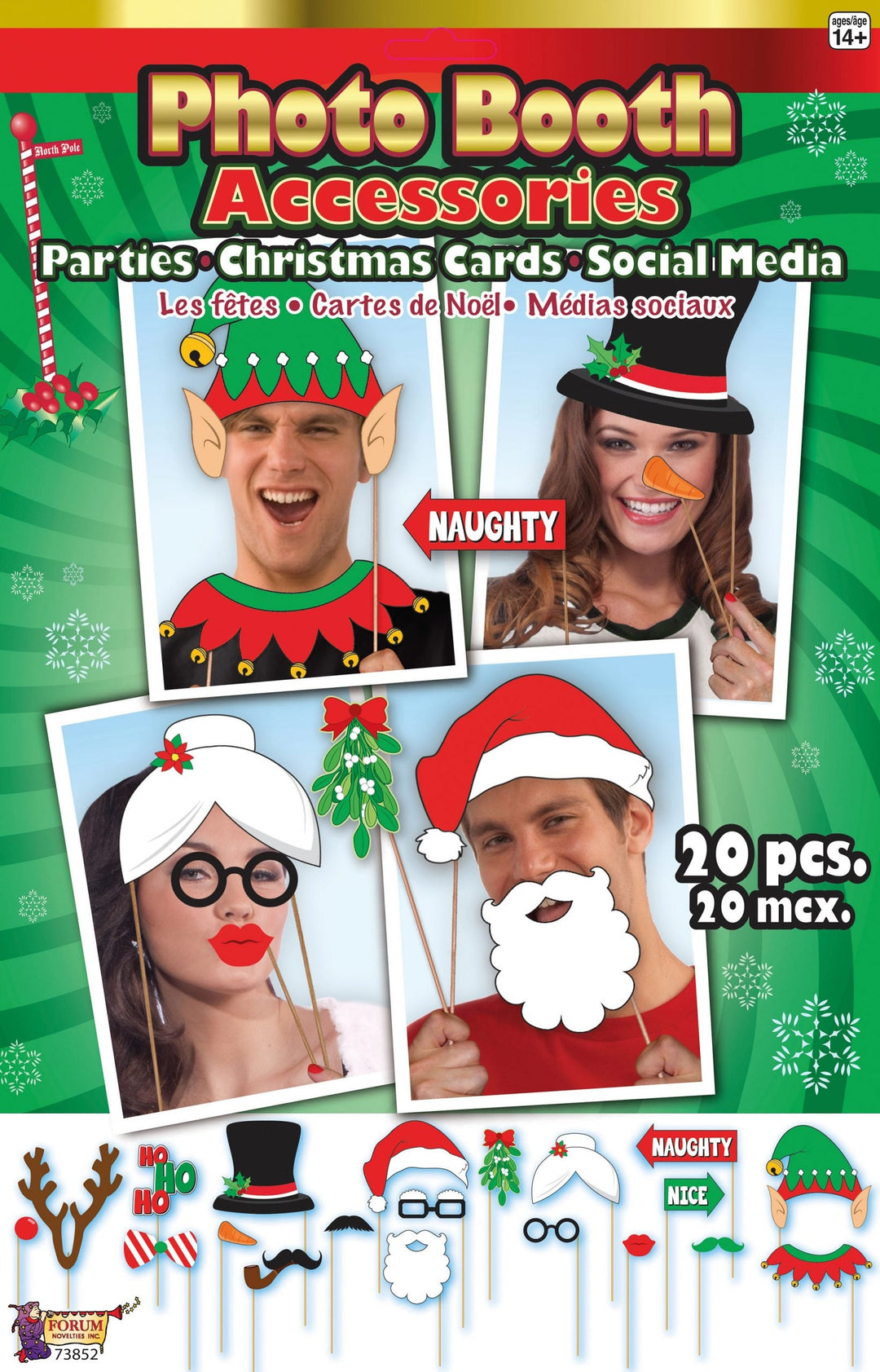 Christmas Photobooth Kit 20pcs Set Party Goods_1