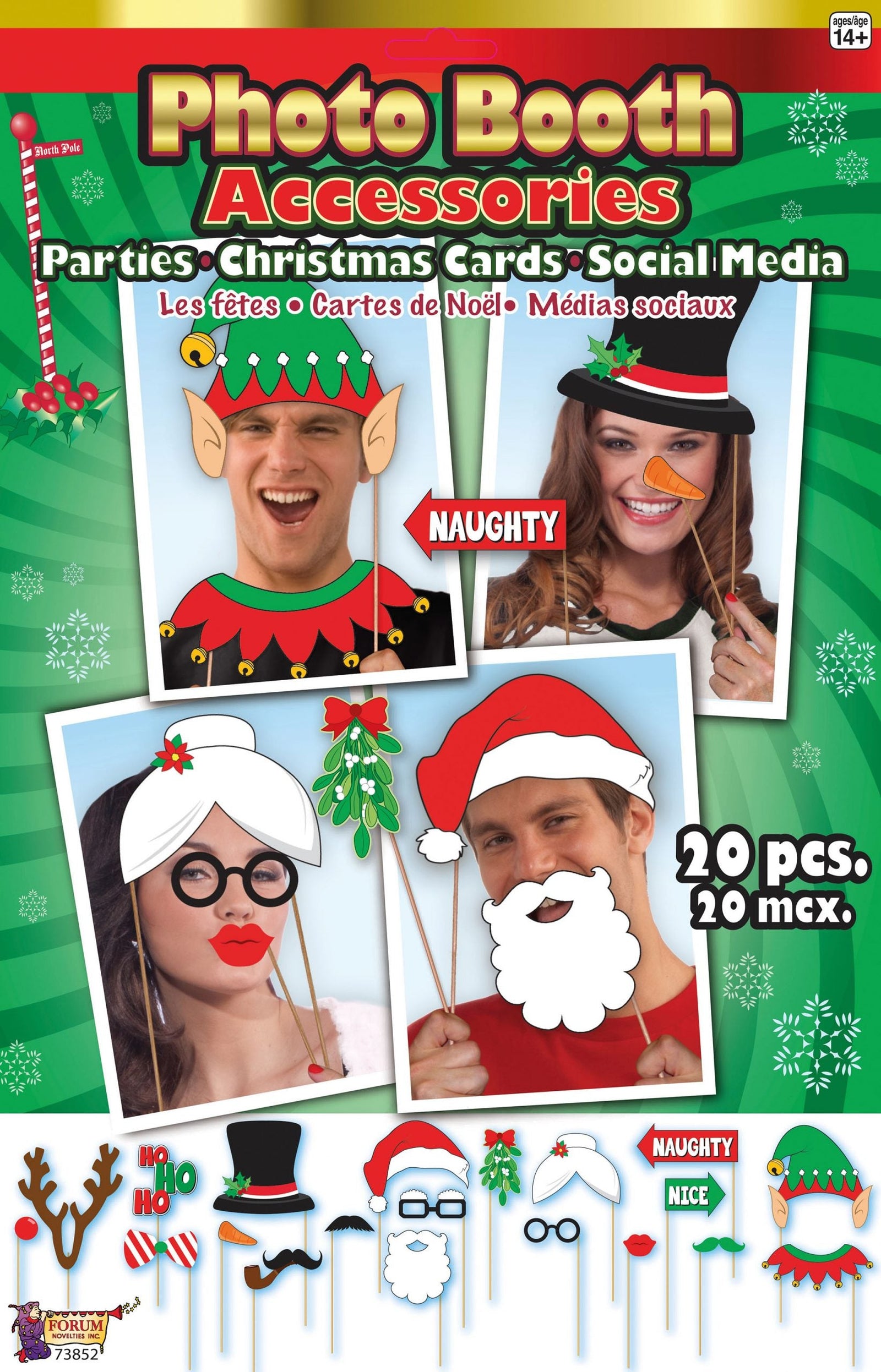 Christmas Photobooth Kit 20pcs Set Party Goods 1